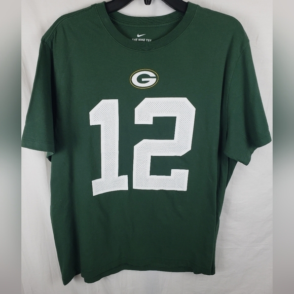 Nike Green Bay Packers NFL Team Rodgers #12 Shirt Sz XL - Picture 2 of 7
